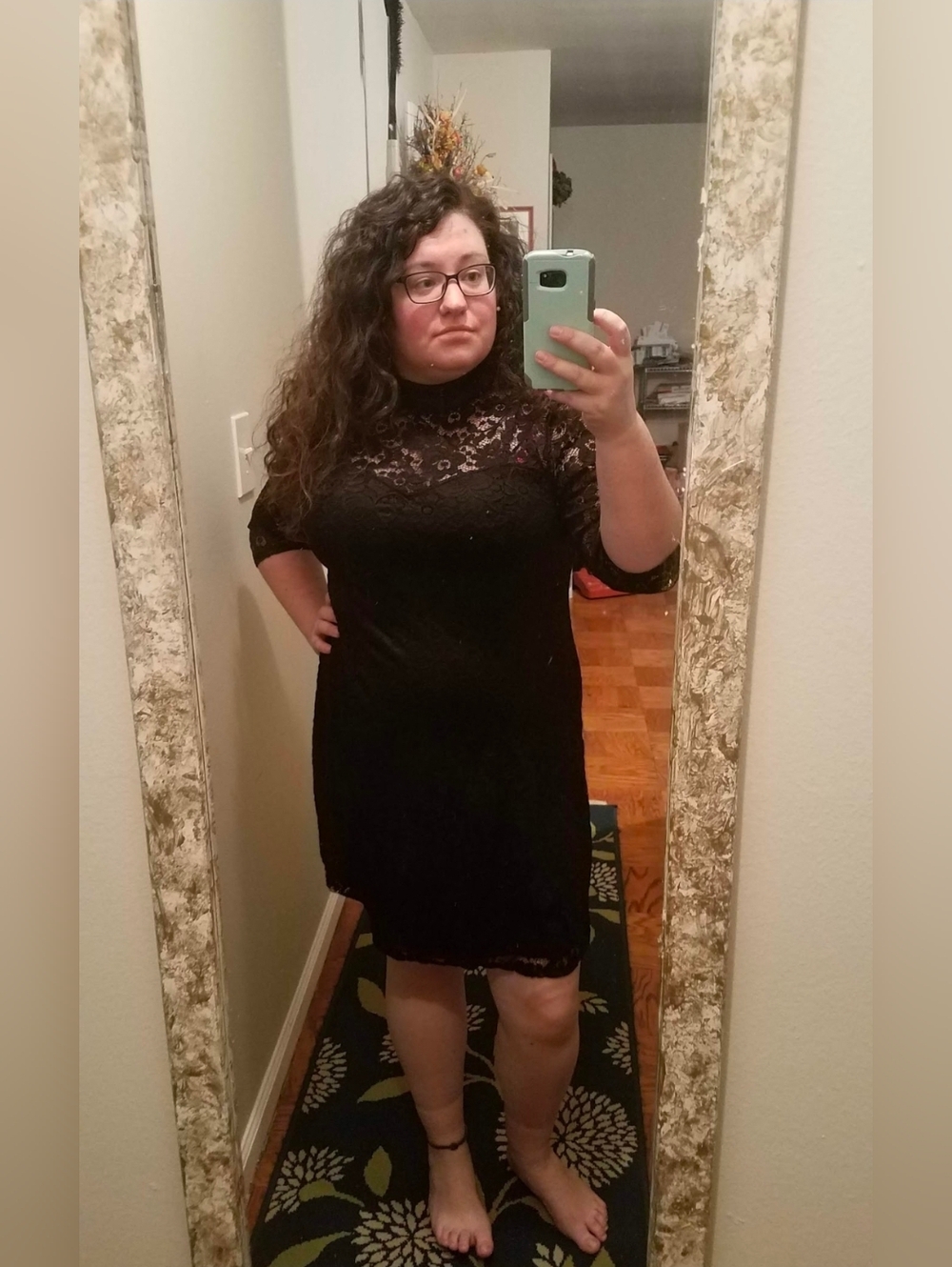 Torrid 2 Lace Mock High Neck Sheath Dress